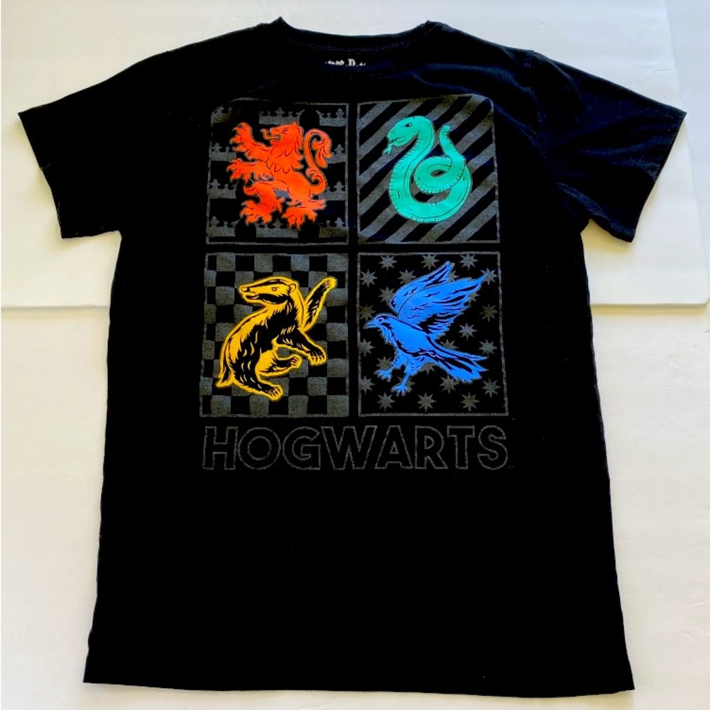 Harry Potter Hogwarts Youth XL (16) Black T-shirt Like New